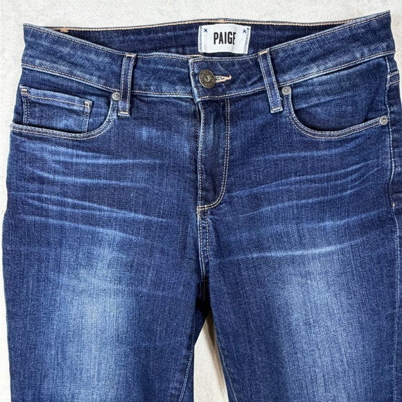 PAIGE Size 24 Women's Brigite Indigo Straight Leg Jeans Premium Designer Denim - Picture 3 of 11